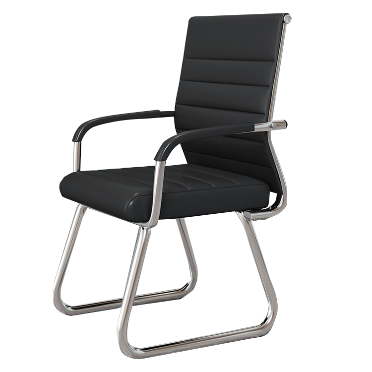 デスクチェア 事務椅子 オフィスチェア 会議用 人間工学 メッシュ生地 ループ脚 錆びにくい シンプル モダン ブラック BGY-N025