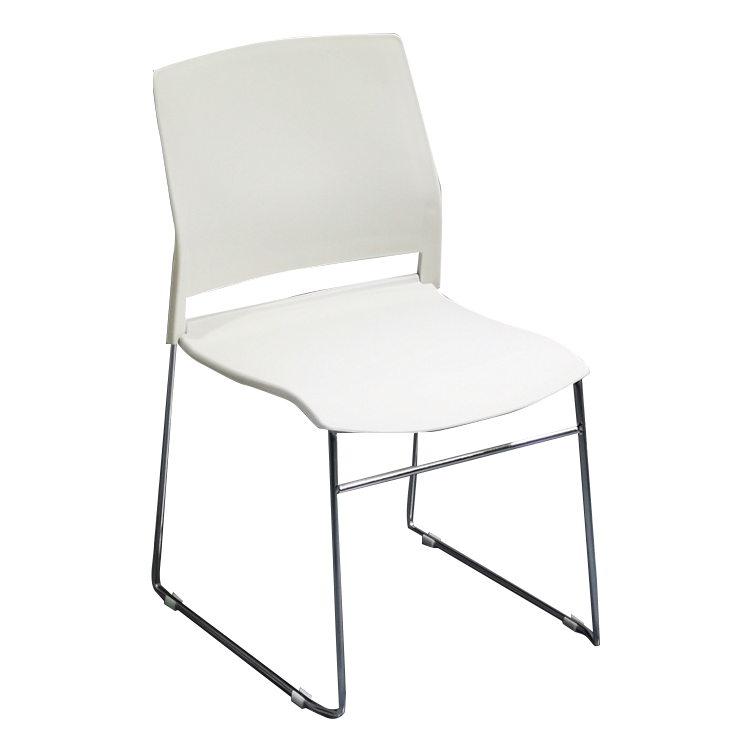 事務椅子 デスクチェア ミーティングチェア 会議用 研修会 重ねて収納可能 省スペース メッシュ生地 おしゃれ ホワイト BGY-N026