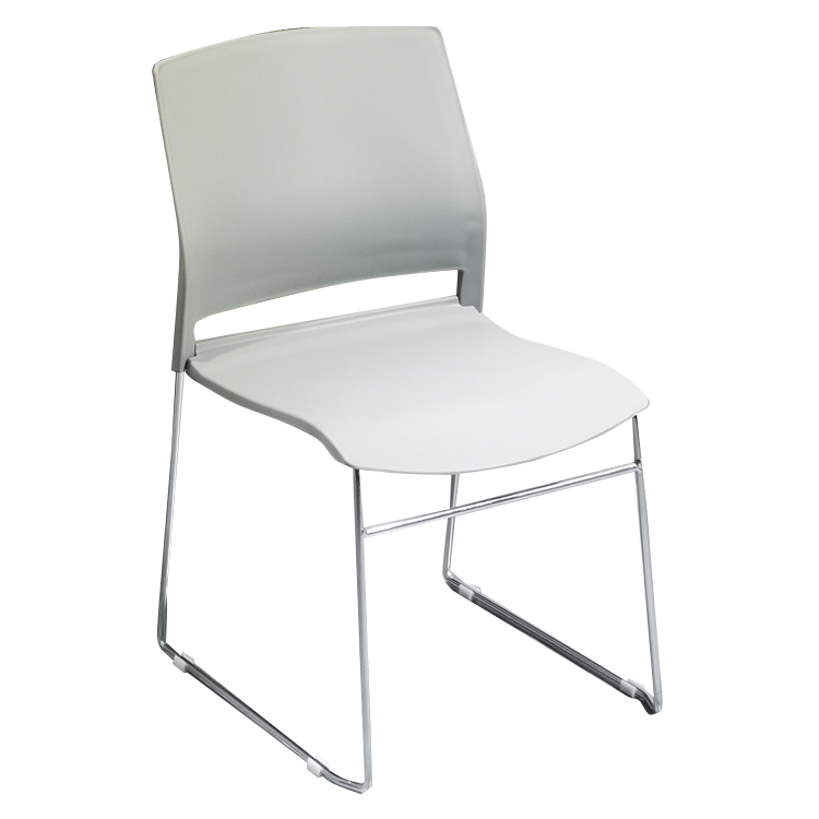 事務椅子 デスクチェア ミーティングチェア 会議用 研修会 重ねて収納可能 省スペース メッシュ生地 おしゃれ ホワイト BGY-N026