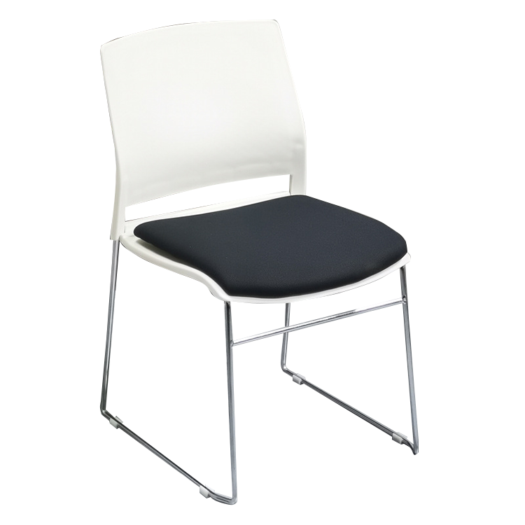 事務椅子 デスクチェア ミーティングチェア 会議用 研修会 重ねて収納可能 省スペース メッシュ生地 おしゃれ ホワイト BGY-N026