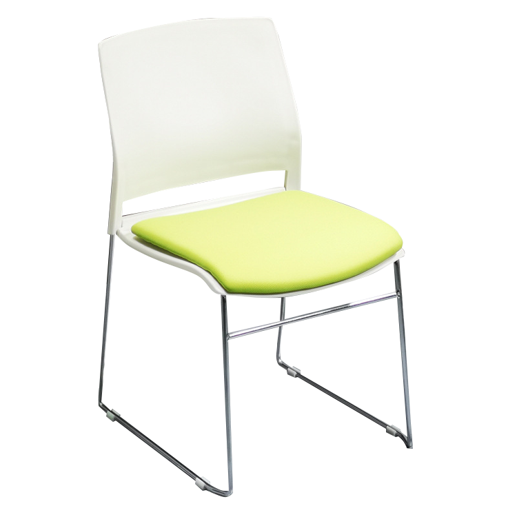 事務椅子 デスクチェア ミーティングチェア 会議用 研修会 重ねて収納可能 省スペース メッシュ生地 おしゃれ ホワイト BGY-N026