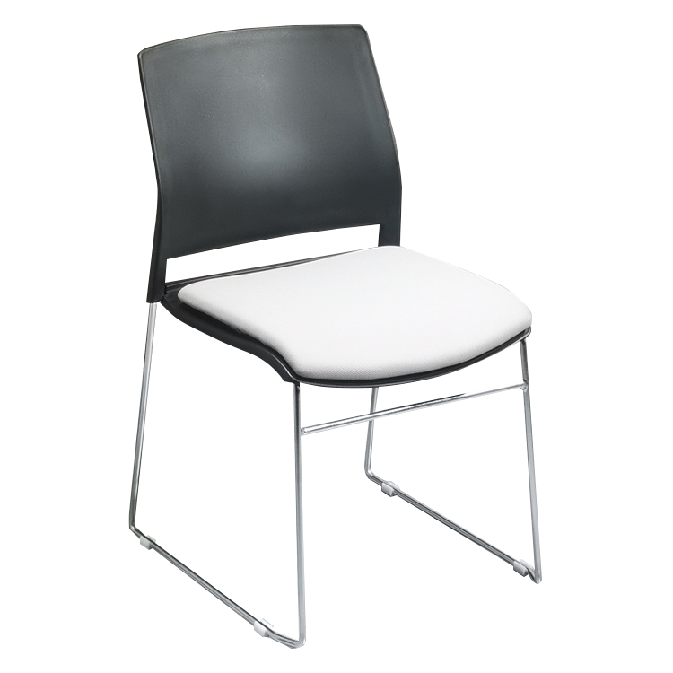 事務椅子 デスクチェア ミーティングチェア 会議用 研修会 重ねて収納可能 省スペース メッシュ生地 おしゃれ ホワイト BGY-N026