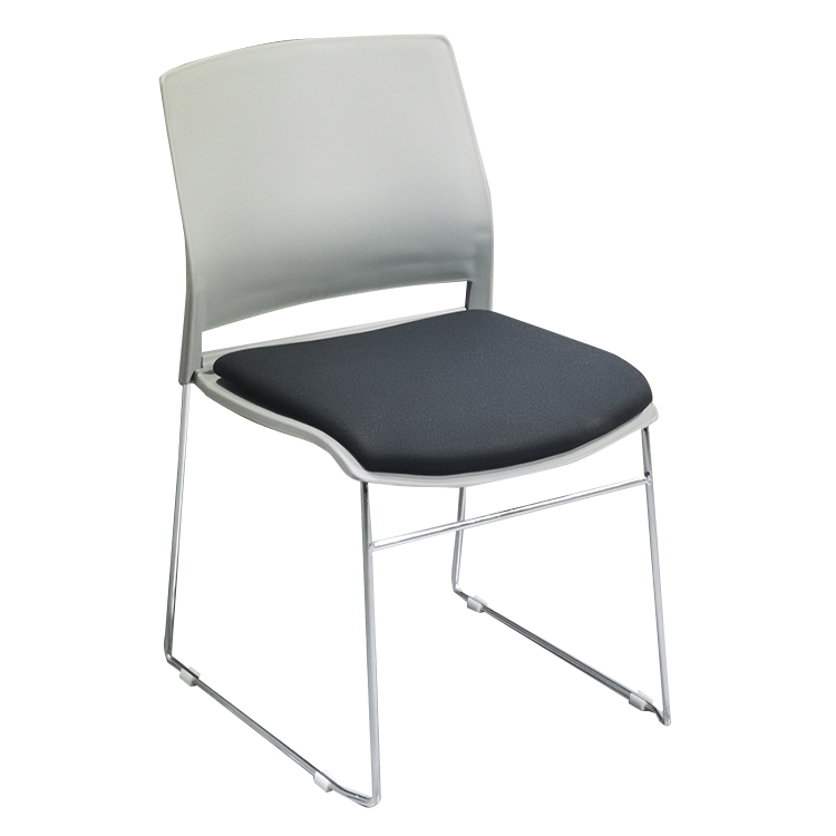 事務椅子 デスクチェア ミーティングチェア 会議用 研修会 重ねて収納可能 省スペース メッシュ生地 おしゃれ ホワイト BGY-N026