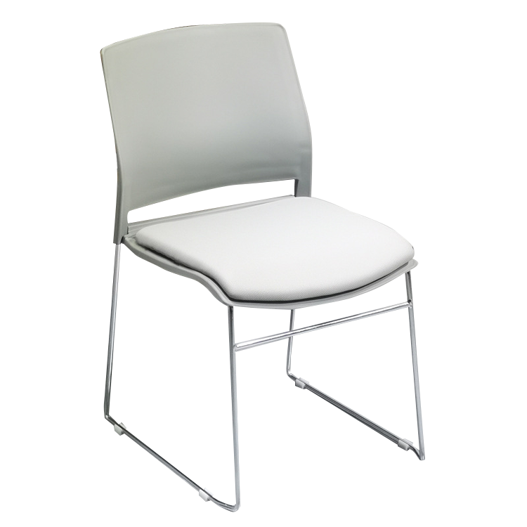 事務椅子 デスクチェア ミーティングチェア 会議用 研修会 重ねて収納可能 省スペース メッシュ生地 おしゃれ ホワイト BGY-N026