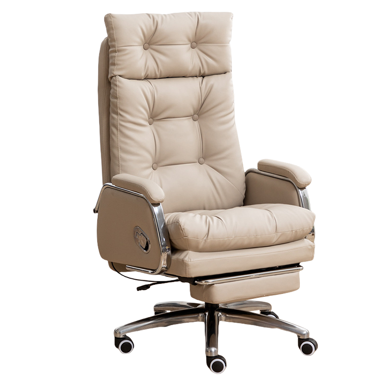 エグゼクティブチェア オフィスチェア 事務椅子 フットレスト 回転可能 キャスター 高品質 カーキ カスタマイズ可能 LBY-N032