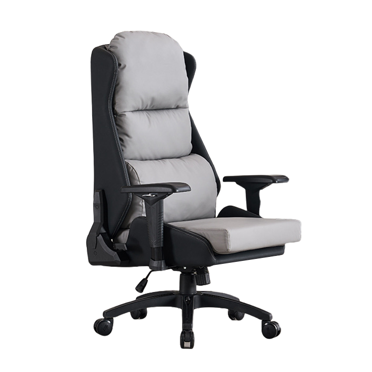 オフィスチェア 事務椅子 アームレスト付き ロッキング機能 人間工学 フィット感 厚肉 柔らか 洗練 モダン グレー BGY-N037