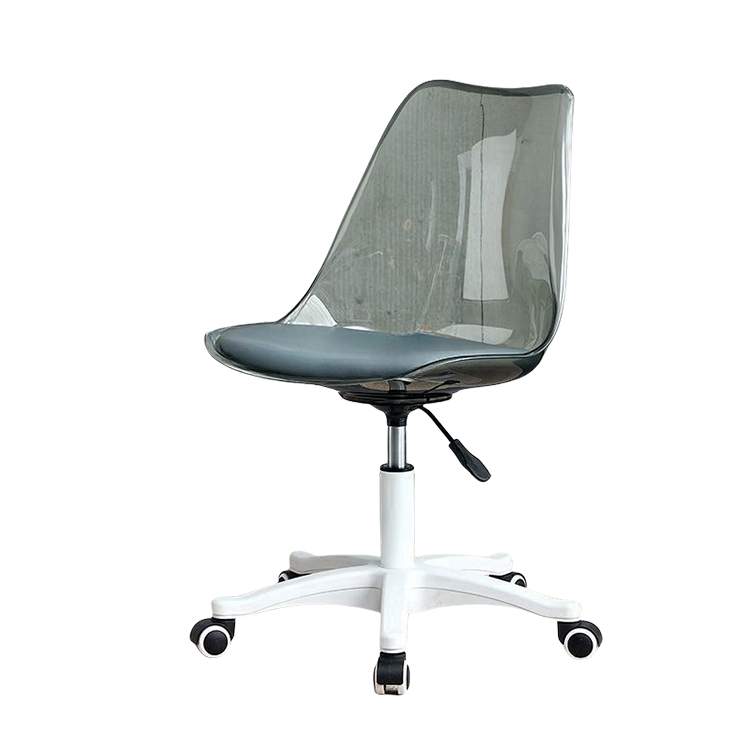 回転チェア ワーキングチェア オフィスチェア 事務椅子 作業チェア 事務用 役員用 オフィス用 弧状背もたれ 透明感 フィット感 シンプル おしゃれ ブルー BGY-N048