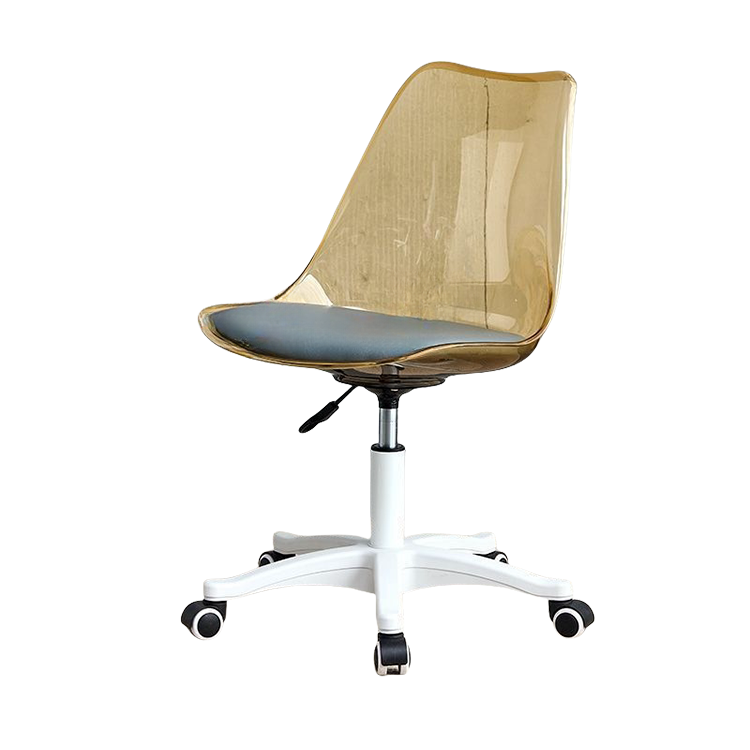 回転チェア ワーキングチェア オフィスチェア 事務椅子 作業チェア 事務用 役員用 オフィス用 弧状背もたれ 透明感 フィット感 シンプル おしゃれ ブルー BGY-N048