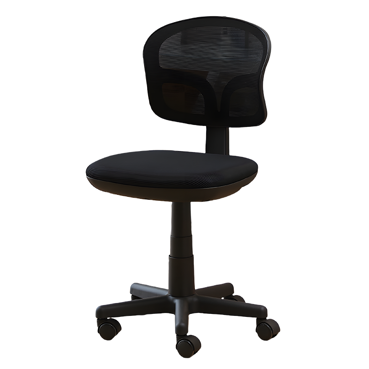 回転チェア 勉強チェア PCチェア キャスター 省スペース メッシュ生地 シンプル おしゃれ ブラック カスタマイズ可能 BGY-N053