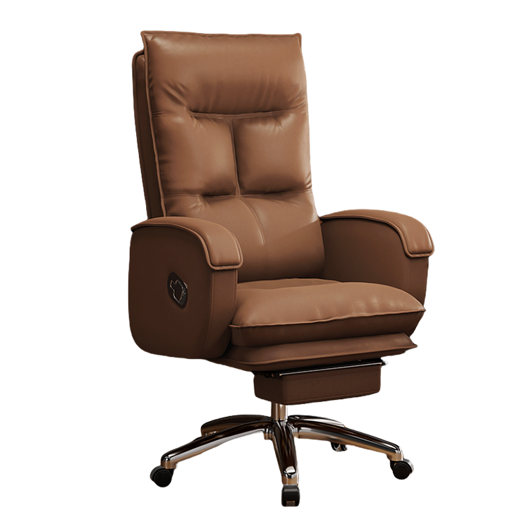 プレジデントチェア ワーキングチェア オフィスチェア ワークチェア ロッキング機能 フットレスト 高級感 ダークブラウン BGY-N061