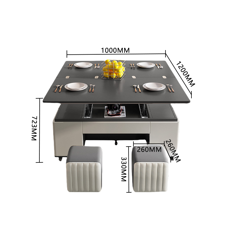 ダイニングテーブル サイドテーブル ローテーブル 昇降テーブル 折り畳み キャスター 省スペース大容量収納 モダン ホワイト CZ-N001