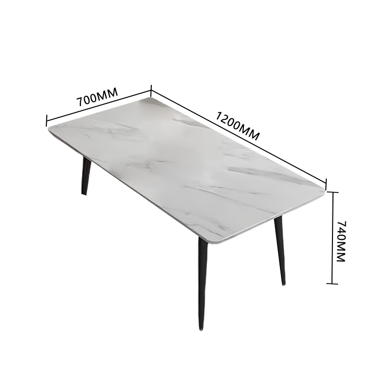 ダイニングテーブル 長方形 食卓 テーブル 在宅用 食事用 セラミック スチールフレーム おしゃれ ホワイト カスタマイズ可能 CZ-N005