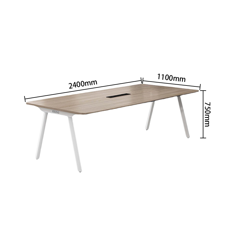 会議テーブル ミーティングテーブル テーブル 会議室用 メラミン化粧板 配線ボックス シンプル オーク カスタマイズ可能 HYZ-N014