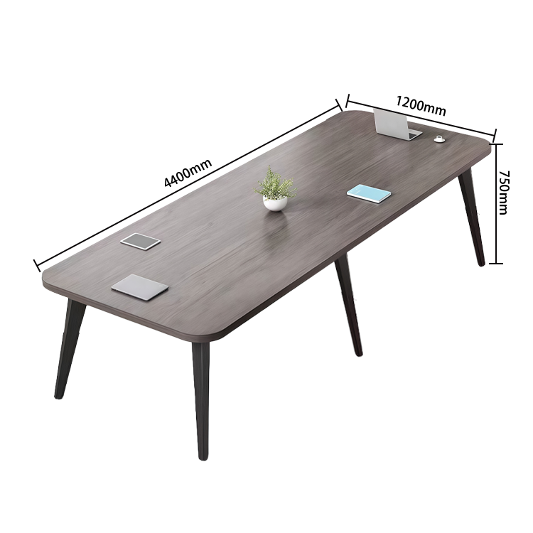 ミーティングテーブル 会議テーブル 会議室用 配線ボックス スチールフレーム シンプル グレーオーク カスタマイズ可能 HYZ-N017