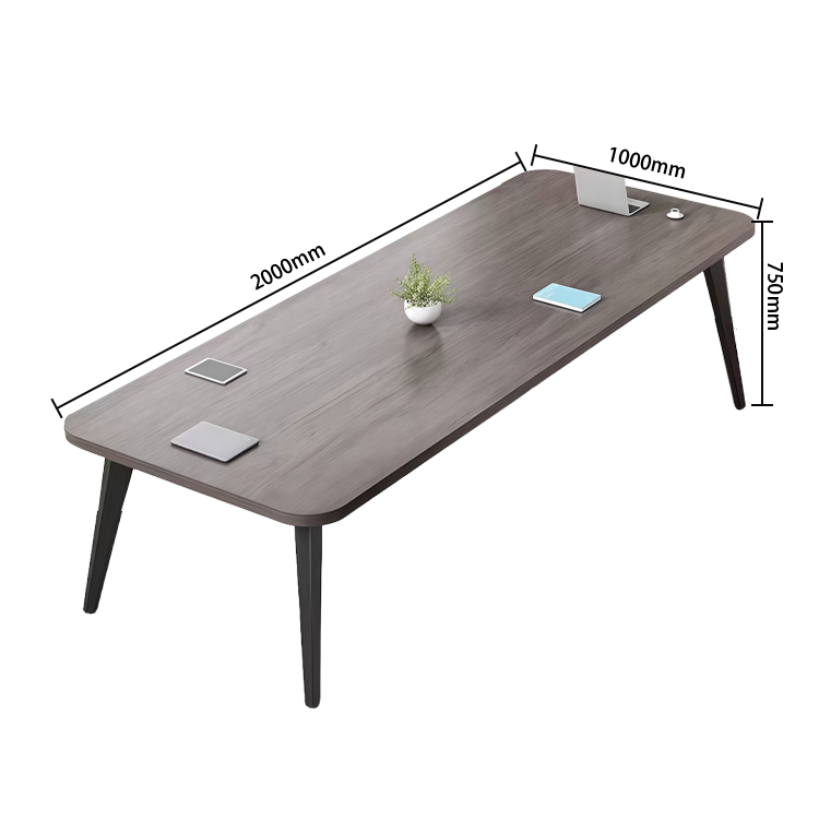 ミーティングテーブル 会議テーブル 会議室用 配線ボックス スチールフレーム シンプル グレーオーク カスタマイズ可能 HYZ-N017