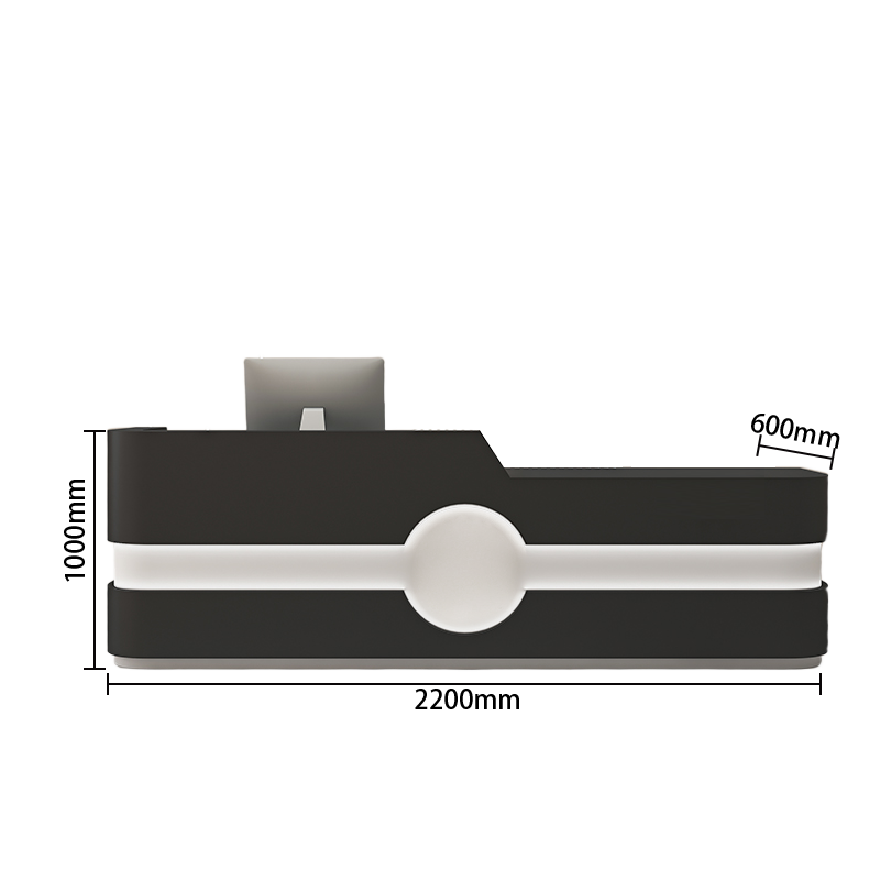 受付カウンター レジカウンター エントランス受付 店舗用 サロン 大容量収納 ベージュ カスタマイズ可能 JDQT-BODS-N004