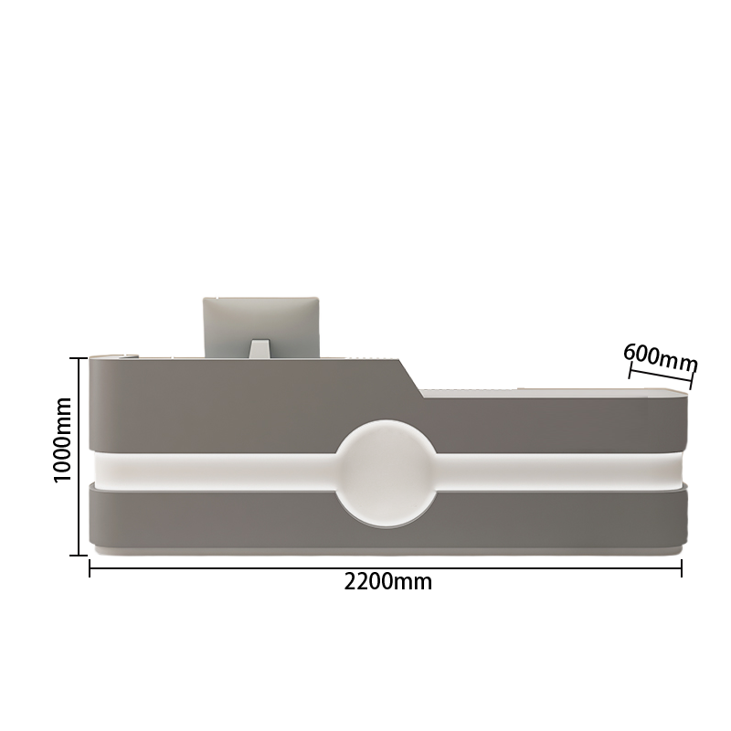 受付カウンター レジカウンター エントランス受付 店舗用 サロン 大容量収納 ベージュ カスタマイズ可能 JDQT-BODS-N004