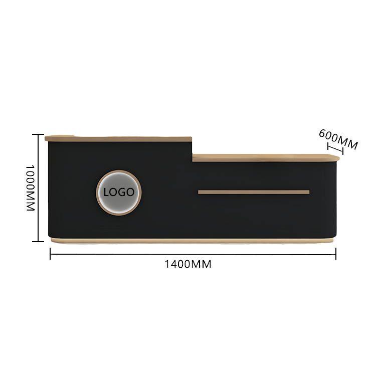 受付カウンター レジカウンター 大型 受付台 店舗用 サロン 大容量収納 丈夫 ベージュ カスタマイズ可能 JDQT-BODS-N005