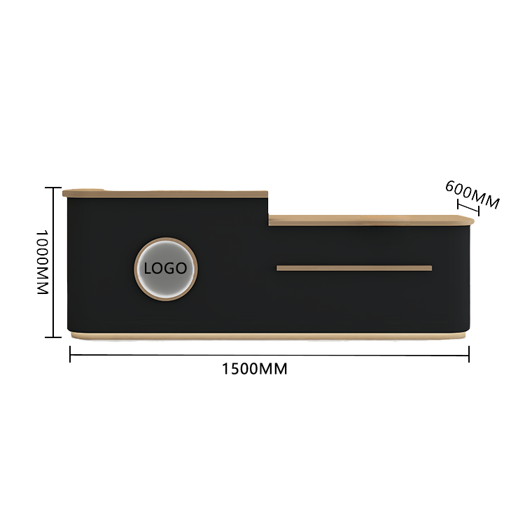 受付カウンター レジカウンター 大型 受付台 店舗用 サロン 大容量収納 丈夫 ベージュ カスタマイズ可能 JDQT-BODS-N005