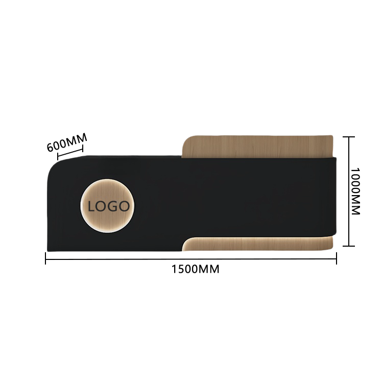 受付カウンター 大型 受付台 エントランス受付 店舗用 サロン 大容量収納 ベージュ カスタマイズ可能 JDQT-BODS-N007