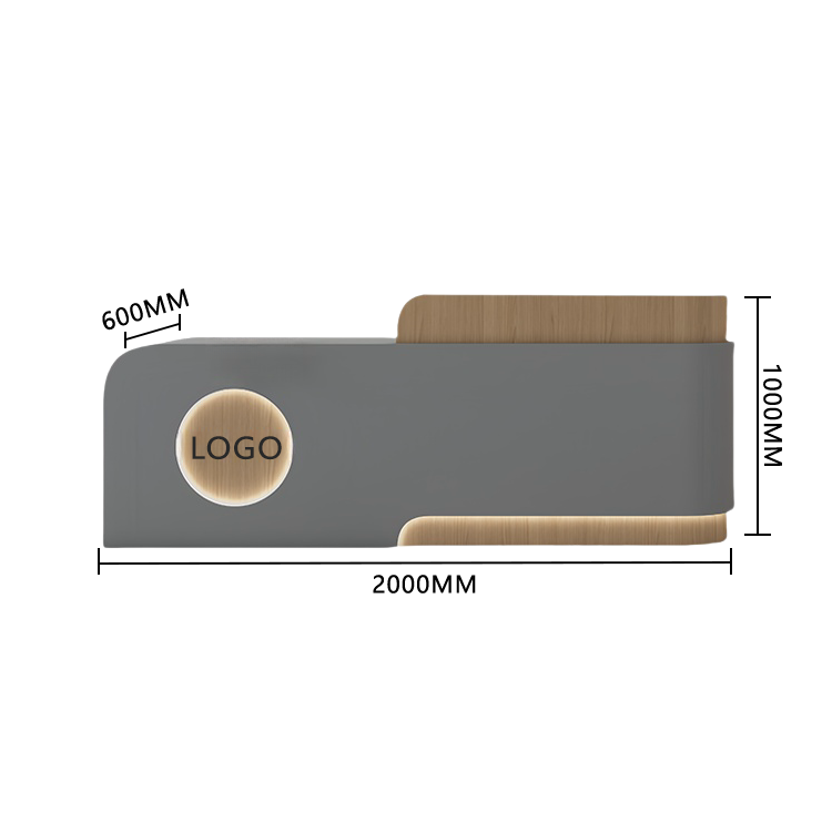 受付カウンター 大型 受付台 エントランス受付 店舗用 サロン 大容量収納 ベージュ カスタマイズ可能 JDQT-BODS-N007