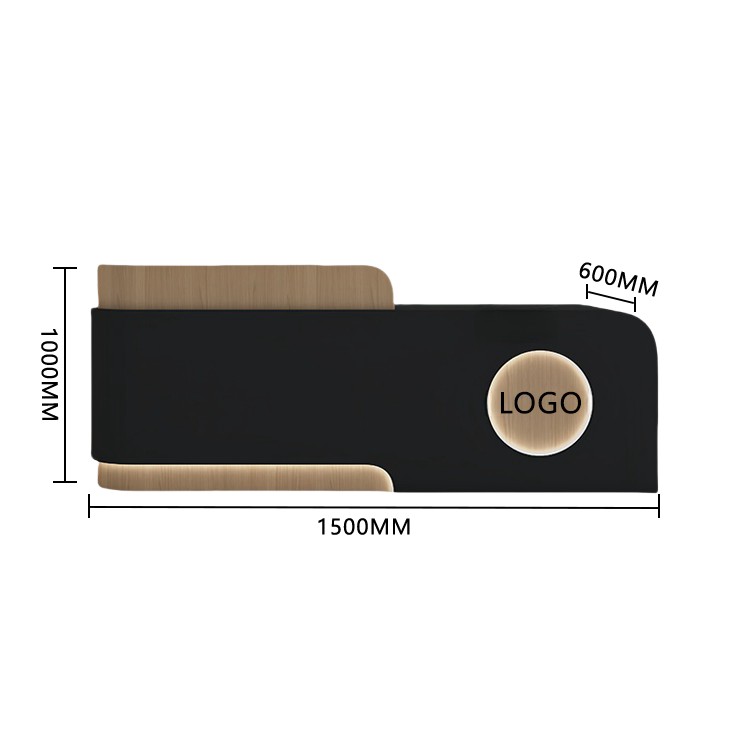 受付カウンター 大型 受付台 エントランス受付 店舗用 サロン 大容量収納 ベージュ カスタマイズ可能 JDQT-BODS-N007