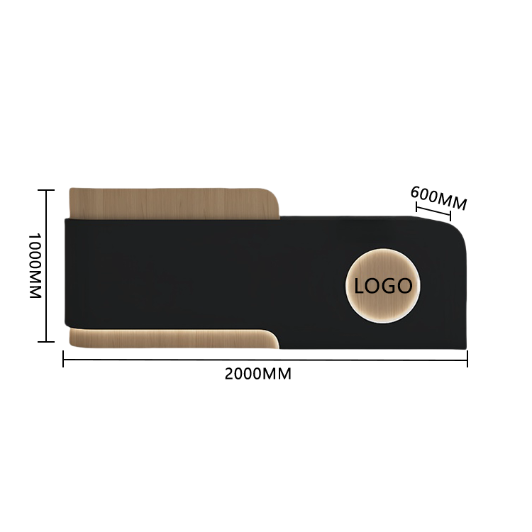 受付カウンター 大型 受付台 エントランス受付 店舗用 サロン 大容量収納 ベージュ カスタマイズ可能 JDQT-BODS-N007