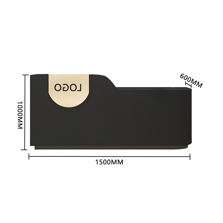 エントランス受付 レジカウンター フロント 大型 サロン 大容量収納 丈夫 洗練 ベージュ カスタマイズ可能 JDQT-BODS-N009