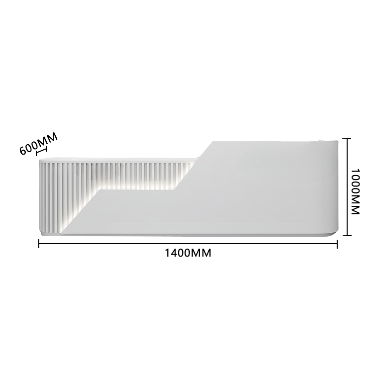 エントランス受付 レジカウンター フロント 店舗用 サロン 大容量収納 耐久性 ベージュ カスタマイズ可能 JDQT-BODS-N010