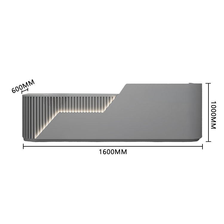 エントランス受付 レジカウンター フロント 店舗用 サロン 大容量収納 耐久性 ベージュ カスタマイズ可能 JDQT-BODS-N010