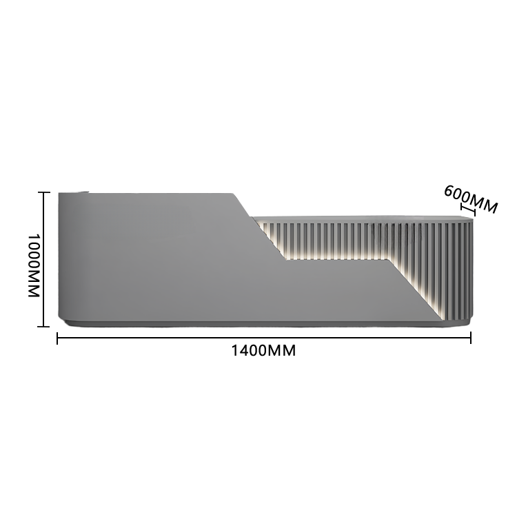 エントランス受付 レジカウンター フロント 店舗用 サロン 大容量収納 耐久性 ベージュ カスタマイズ可能 JDQT-BODS-N010