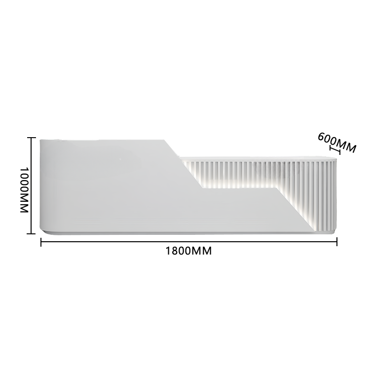 エントランス受付 レジカウンター フロント 店舗用 サロン 大容量収納 耐久性 ベージュ カスタマイズ可能 JDQT-BODS-N010