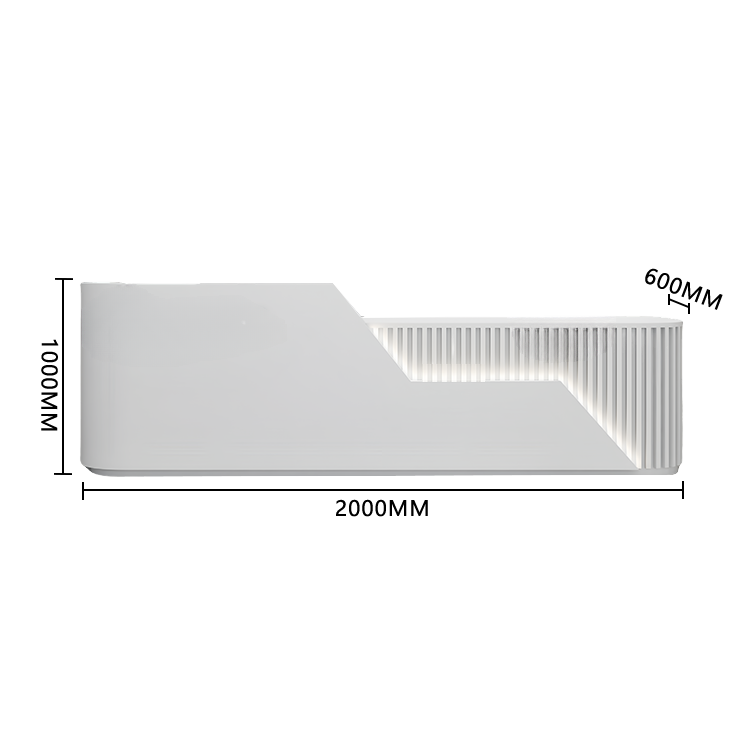 エントランス受付 レジカウンター フロント 店舗用 サロン 大容量収納 耐久性 ベージュ カスタマイズ可能 JDQT-BODS-N010