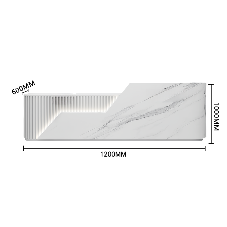 エントランス受付 レジカウンター フロント 店舗用 サロン 大容量収納 耐久性 ベージュ カスタマイズ可能 JDQT-BODS-N010