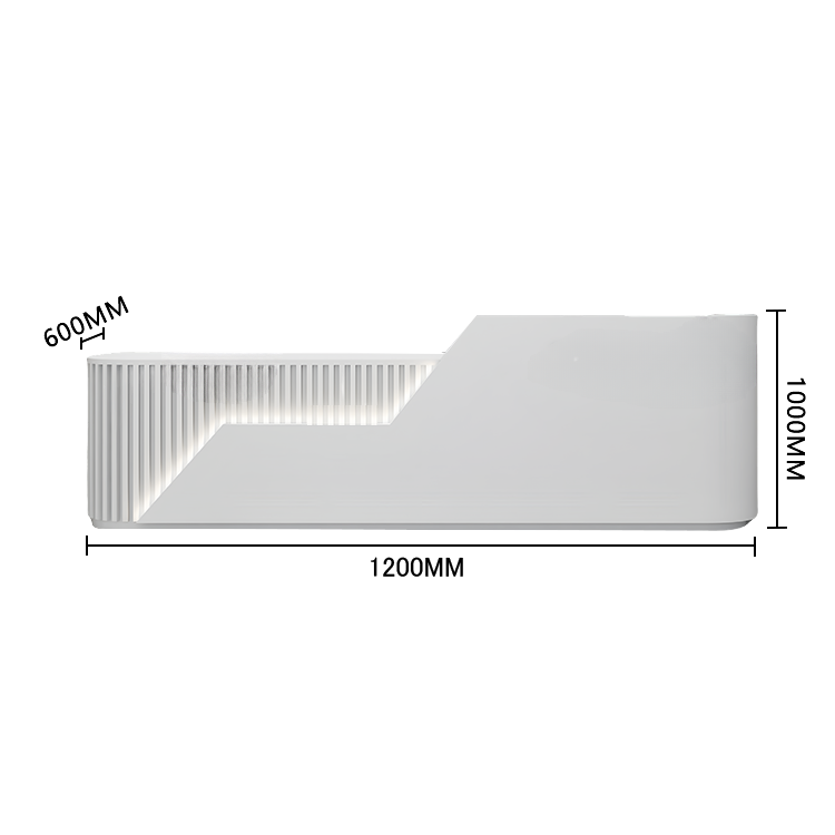 エントランス受付 レジカウンター フロント 店舗用 サロン 大容量収納 耐久性 ベージュ カスタマイズ可能 JDQT-BODS-N010