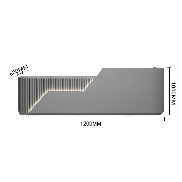 エントランス受付 レジカウンター フロント 店舗用 サロン 大容量収納 耐久性 ベージュ カスタマイズ可能 JDQT-BODS-N010