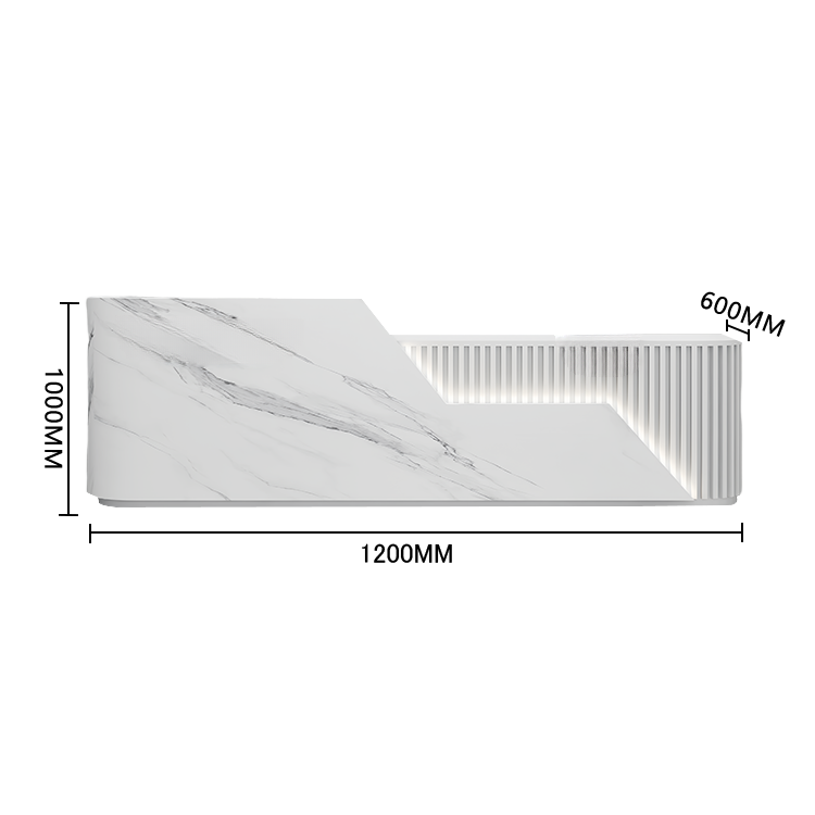 エントランス受付 レジカウンター フロント 店舗用 サロン 大容量収納 耐久性 ベージュ カスタマイズ可能 JDQT-BODS-N010