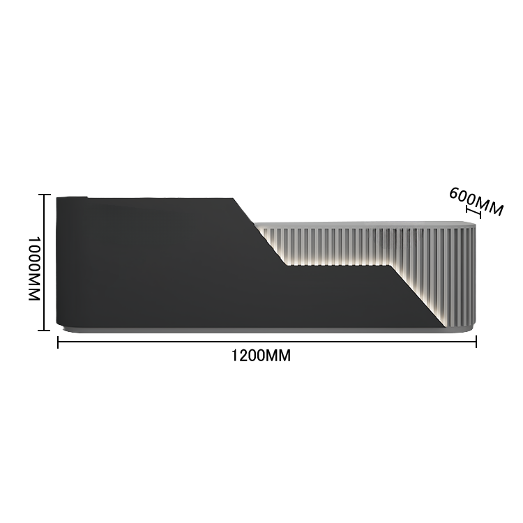 エントランス受付 レジカウンター フロント 店舗用 サロン 大容量収納 耐久性 ベージュ カスタマイズ可能 JDQT-BODS-N010