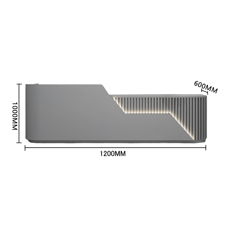 エントランス受付 レジカウンター フロント 店舗用 サロン 大容量収納 耐久性 ベージュ カスタマイズ可能 JDQT-BODS-N010