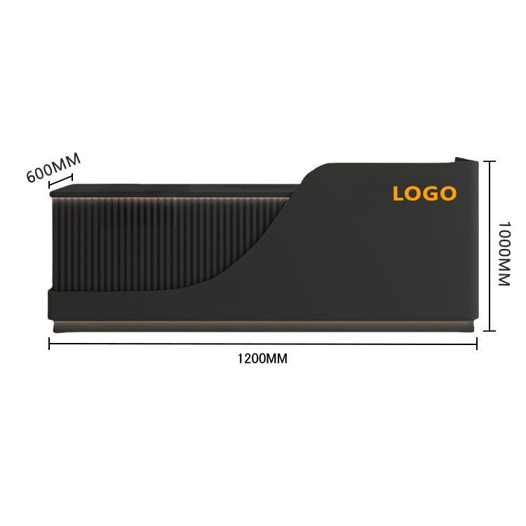 受付カウンター レジカウンター 受付台 エントランス受付 サロン 大容量収納 ベージュ カスタマイズ可能 JDQT-BODS-N012