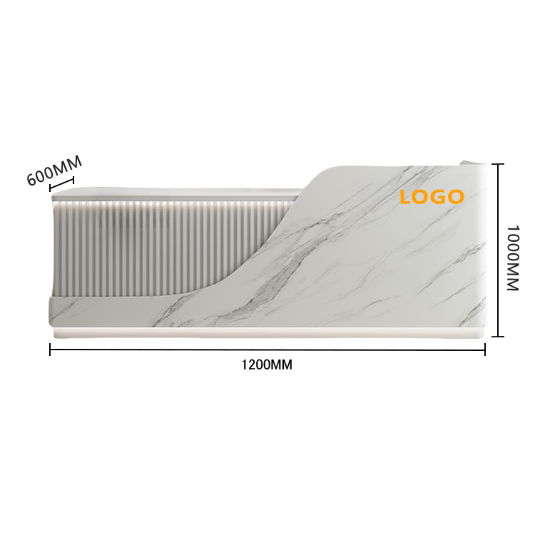 受付カウンター レジカウンター 受付台 エントランス受付 サロン 大容量収納 ベージュ カスタマイズ可能 JDQT-BODS-N012