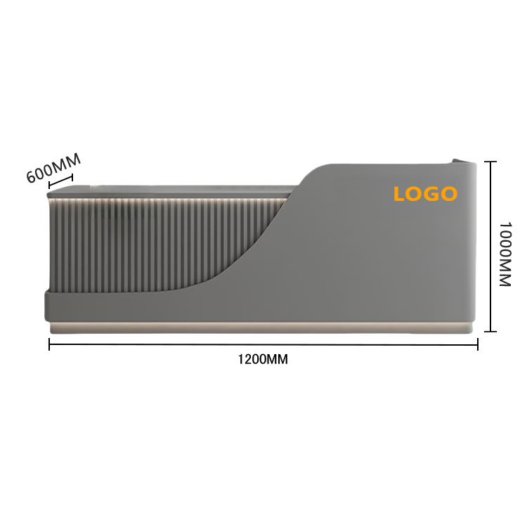 受付カウンター レジカウンター 受付台 エントランス受付 サロン 大容量収納 ベージュ カスタマイズ可能 JDQT-BODS-N012