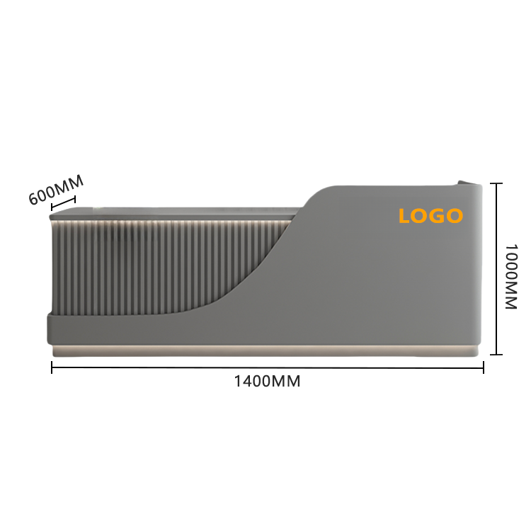 受付カウンター レジカウンター 受付台 エントランス受付 サロン 大容量収納 ベージュ カスタマイズ可能 JDQT-BODS-N012