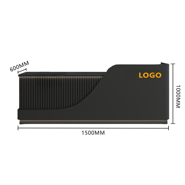受付カウンター レジカウンター 受付台 エントランス受付 サロン 大容量収納 ベージュ カスタマイズ可能 JDQT-BODS-N012