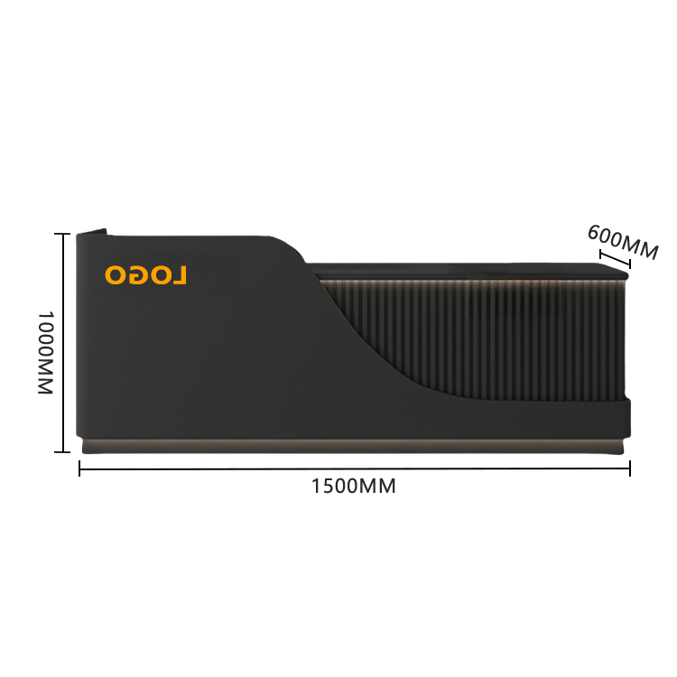 受付カウンター レジカウンター 受付台 エントランス受付 サロン 大容量収納 ベージュ カスタマイズ可能 JDQT-BODS-N012
