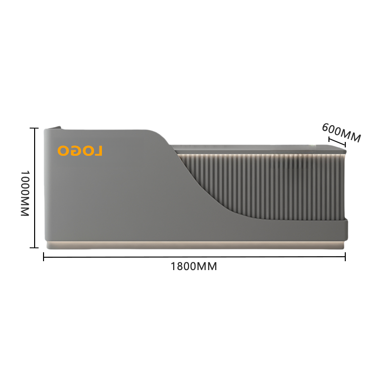受付カウンター レジカウンター 受付台 エントランス受付 サロン 大容量収納 ベージュ カスタマイズ可能 JDQT-BODS-N012