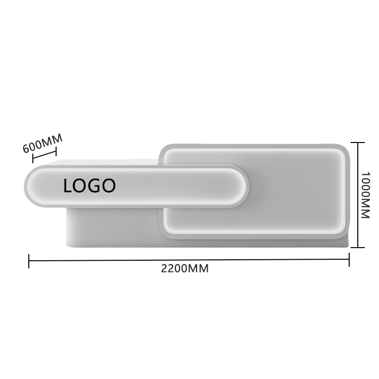 受付カウンター レジカウンター 店舗用 サロン 広々としたスペース 大容量収納 ベージュ カスタマイズ可能 JDQT-BODS-N017