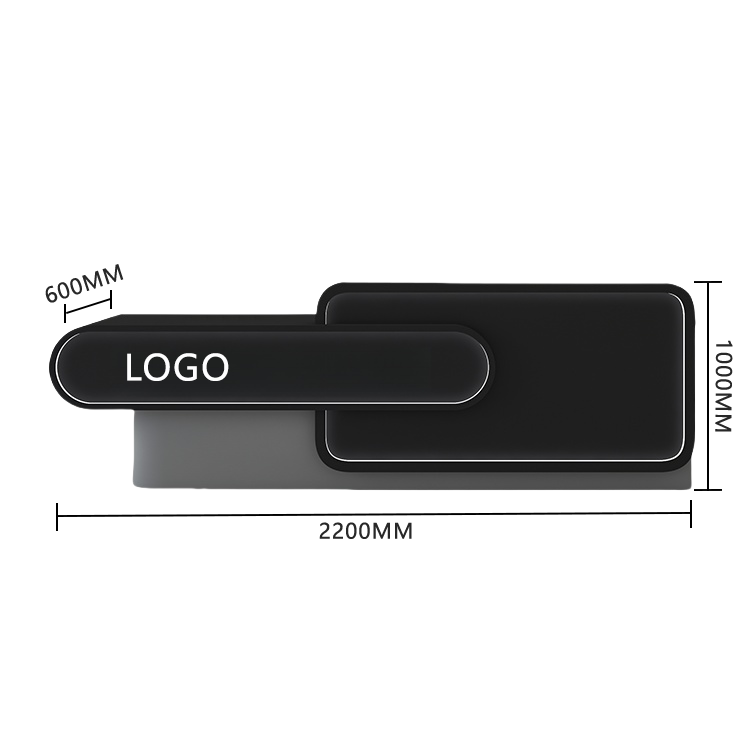 受付カウンター レジカウンター 店舗用 サロン 広々としたスペース 大容量収納 ベージュ カスタマイズ可能 JDQT-BODS-N017