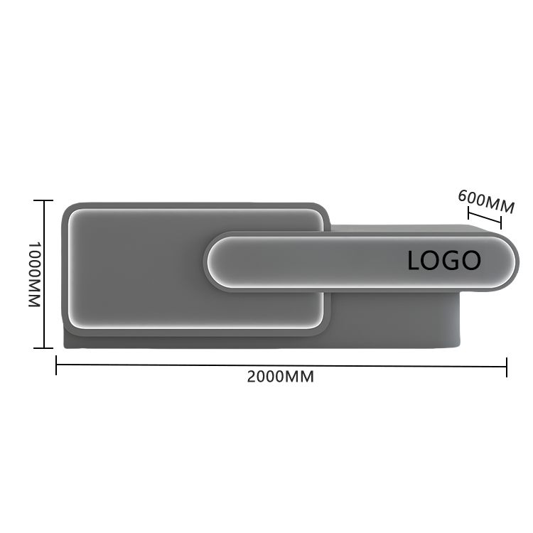 受付カウンター レジカウンター 店舗用 サロン 広々としたスペース 大容量収納 ベージュ カスタマイズ可能 JDQT-BODS-N017