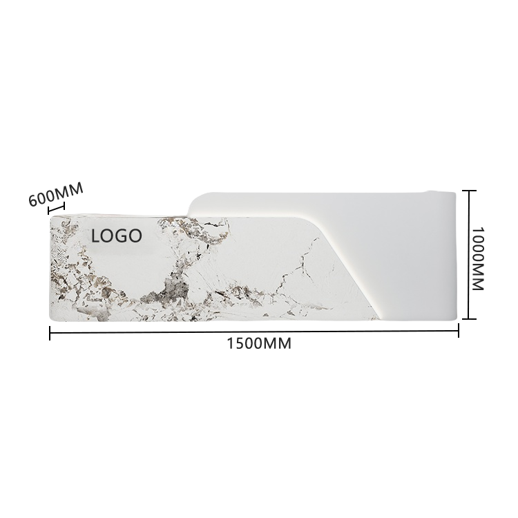 受付カウンター レジカウンター 受付台 店舗用 サロン 焼付塗装 大容量収納 ベージュ カスタマイズ可能 JDQT-BODS-N018